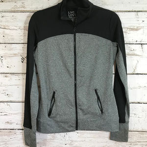 Live Love Dream Gray Black Water Wicking Jacket